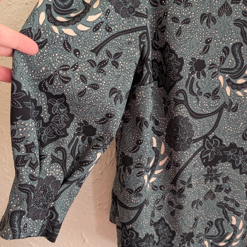 NWT Melloday Floral 3/4 Sleeve Blouse - Picture 3 of 8
